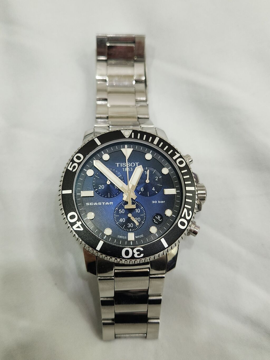 Спортивные часы часы, Tissot, Таймер и секундомер, Водонепроницаемые, Мужские, Б/у: фото 1