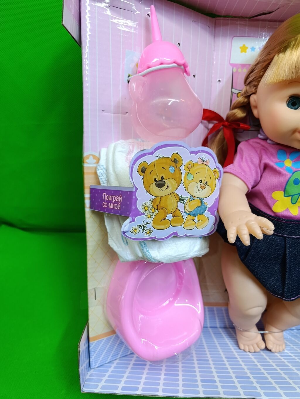 Кукла игрушка Комплектация товара: кукла, горшок, 3 памперса: фото 6