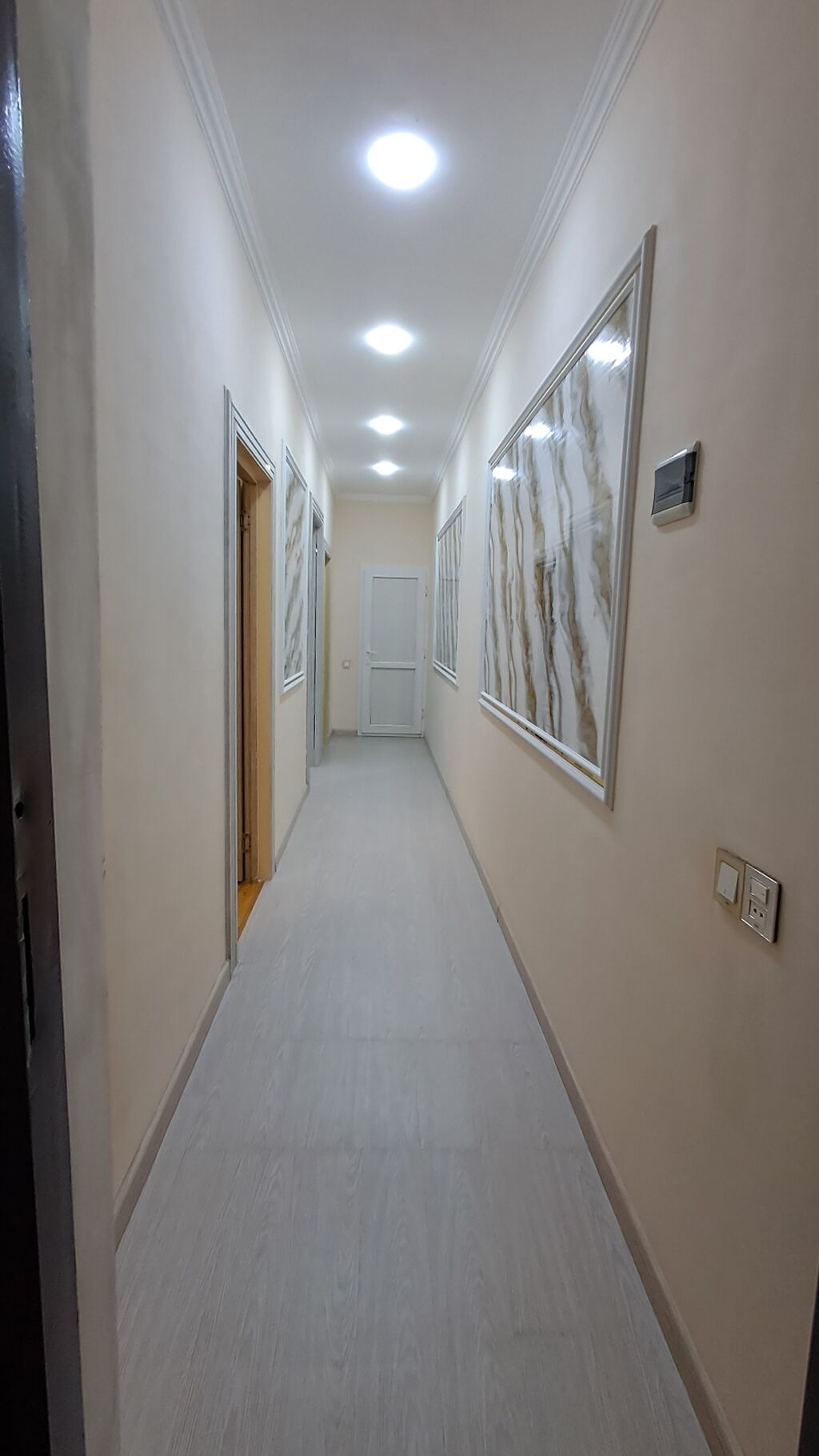 2otaqlı mənzil – dəhliz və qonaq otağı - Planlaşdırma: Uzun geniş