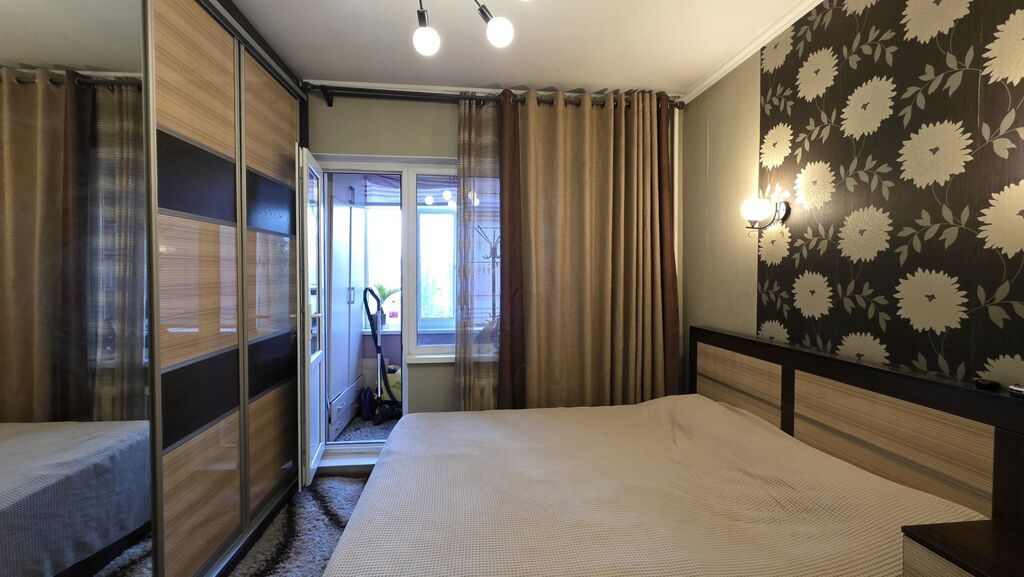 2 комнаты, 55 м², Аламедин-1 мкр 106 серия, 6 этаж, Евроремонт: фото 2