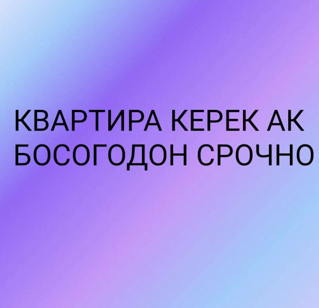 Ак босогодон квартира керек срочно: Договорная ▷ Долгосрочная аренда домов  | Бишкек | 36413719 ᐈ lalafo.kg