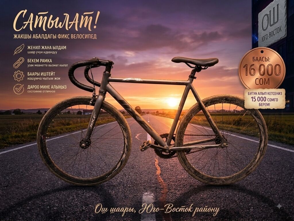 Фикс-велосипед (fixed gear) - Легкий и быстрый — удобно для города: фото 1