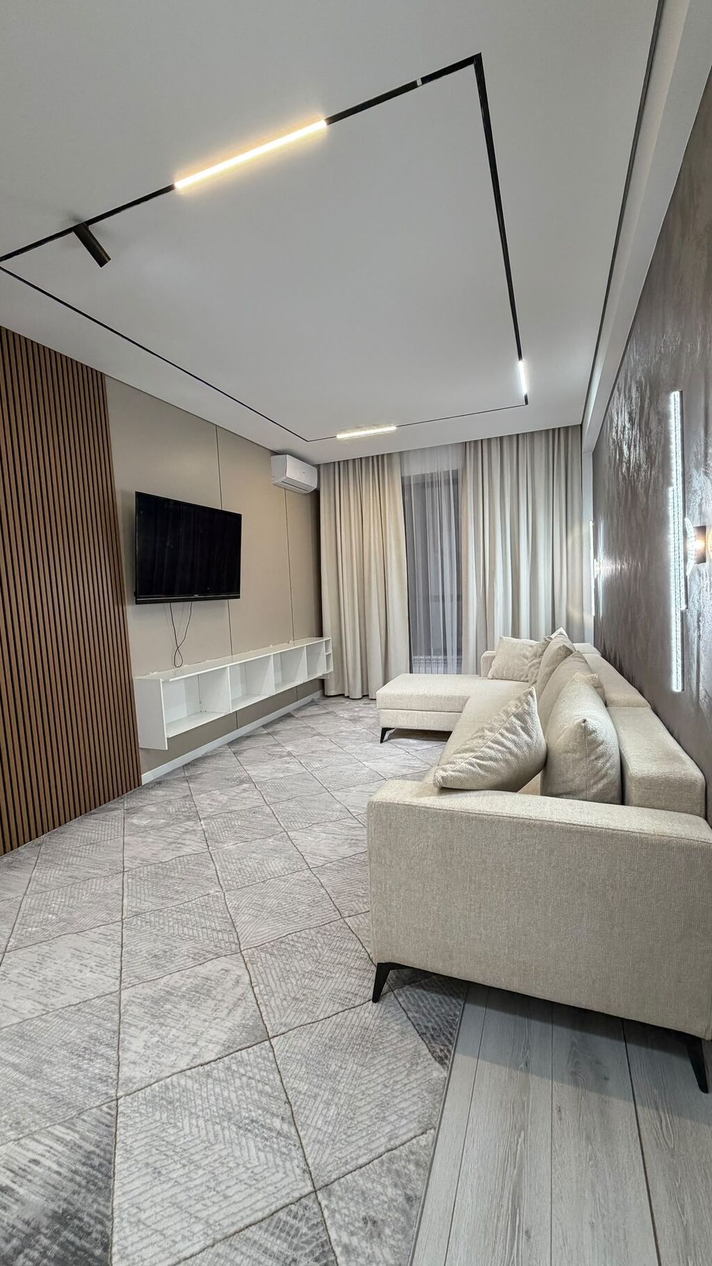 2 комнаты, 82 м², Асанбай мкр Элитка, 3 этаж, Дизайнерский ремонт: фото 2