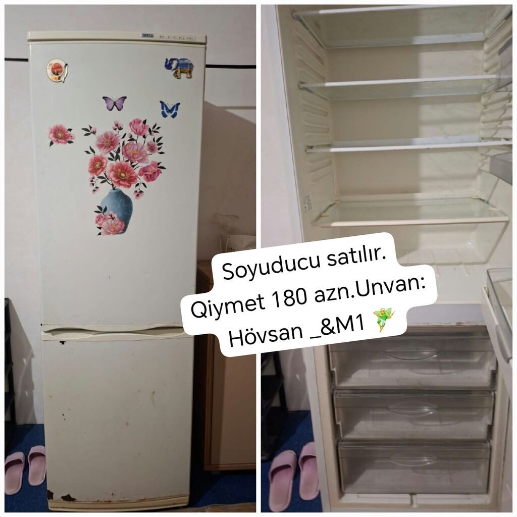 Soyuducu satılır. Qiymet 180 azn.Unvan: Hövsan _&M1 🧚‍♂️