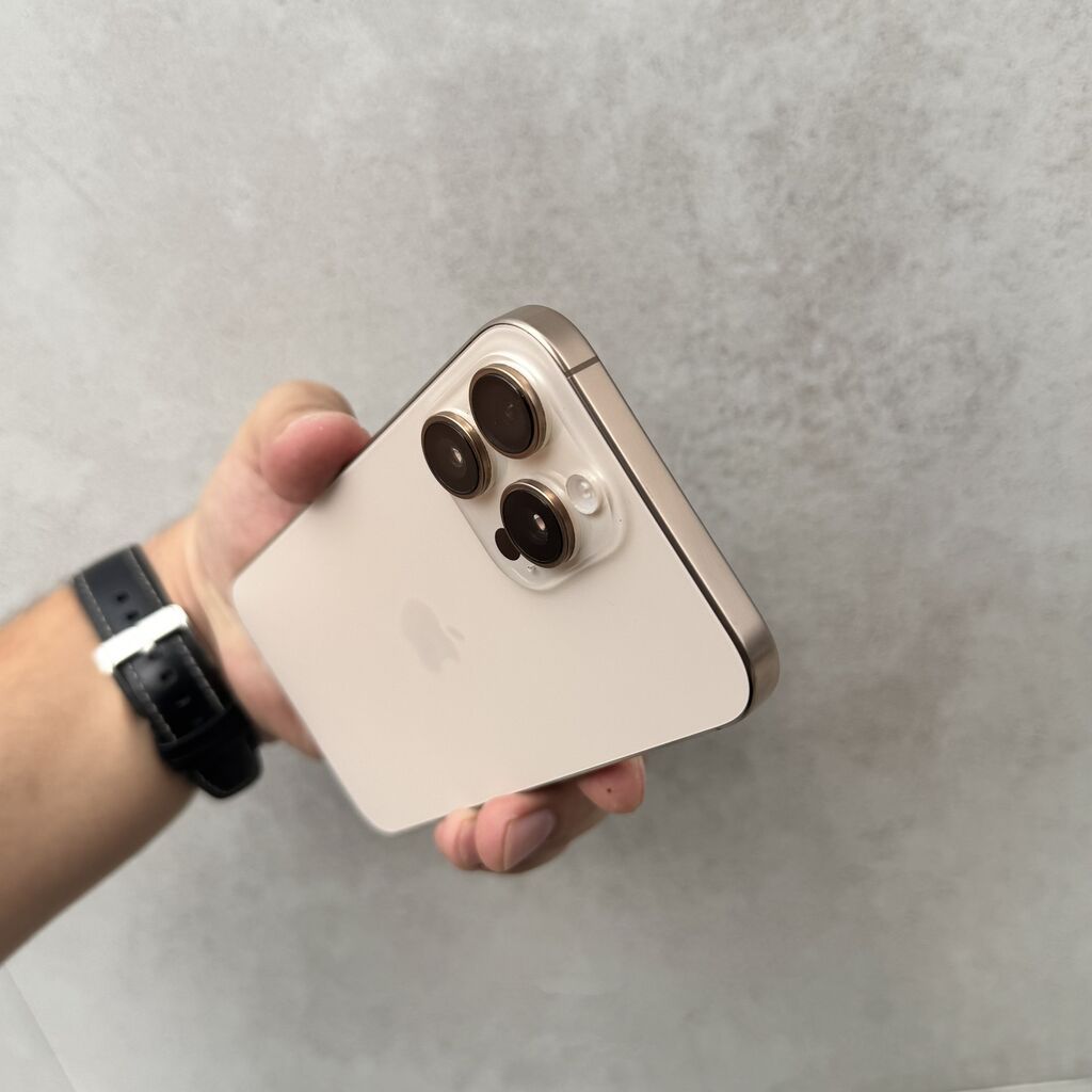 IPhone 16 Pro Max, Б/у, 512 ГБ, Desert Titanium, Коробка, 89 %: фото 3