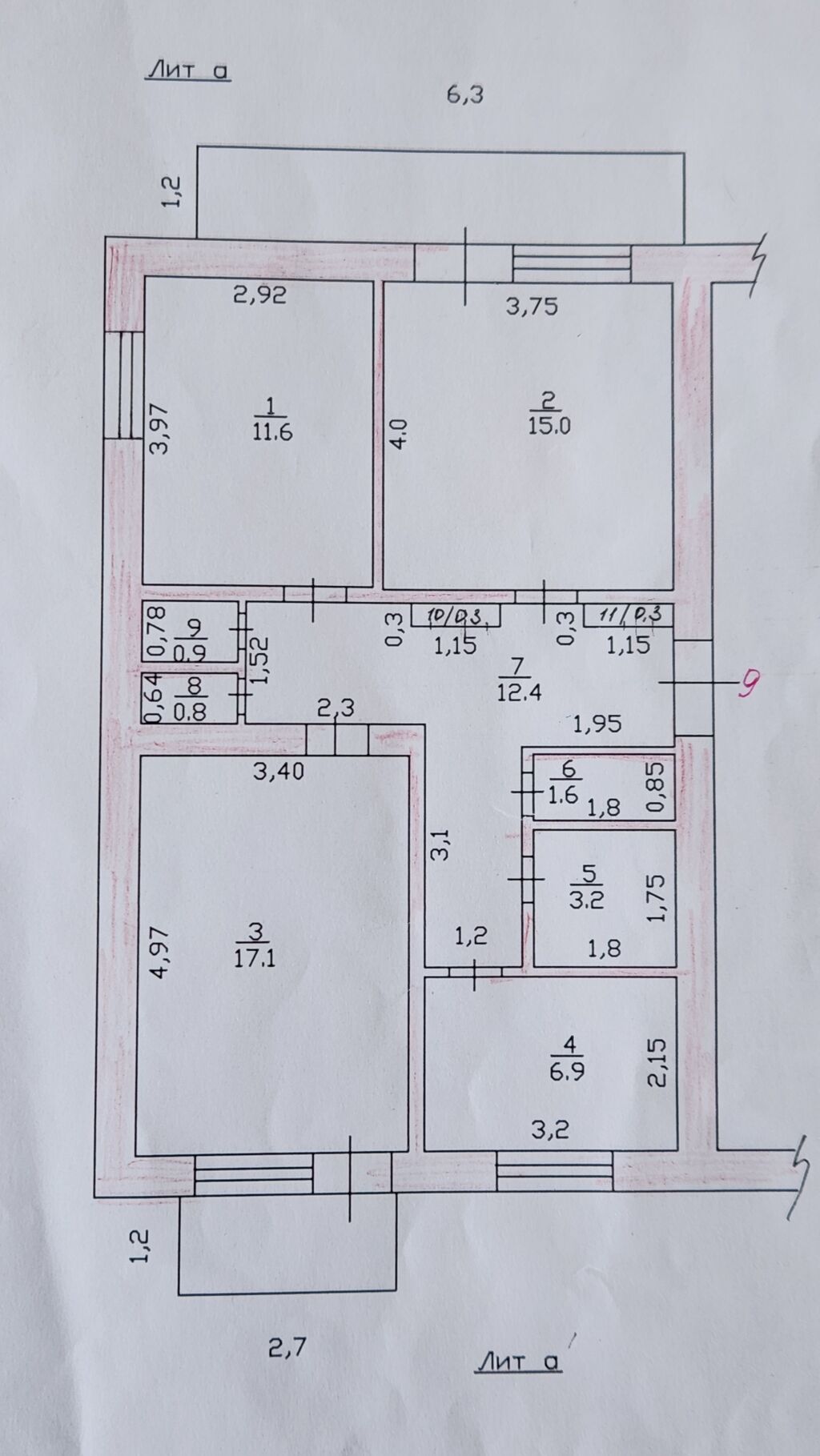 3 комнаты, 70 м², ул. Московская / Турусбекова Индивидуалка, 5 этаж, Евроремонт: фото 5