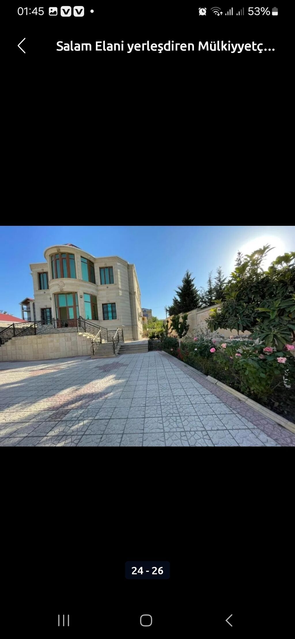 Saray 3 otaqlı, 330 kv. m, Kredit yoxdur, Yeni təmirli