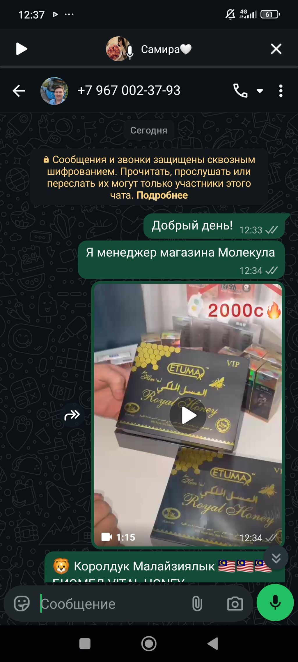Royal Honey VIP (ETUMAX) — порционные саше медового комплекса.: фото 2