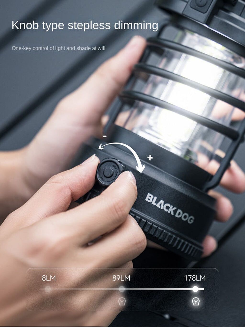 Фонарь-вентилятор BLACK DOG BLACK SEAL 2-в-1 - Комбинированное: фото 3