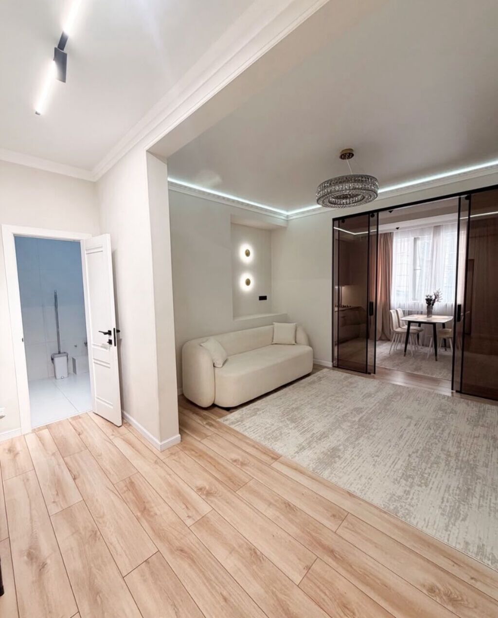 2 комнаты, 60 м², Тунгуч мкр Элитка, 2 этаж, Дизайнерский ремонт: фото 2