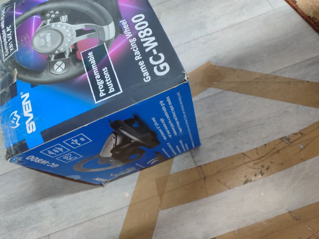 SVEN GC W-800 ИГРОВОЙ РУЛЬ Блок педалей. Крепежная скоба. Диск с: фото 5