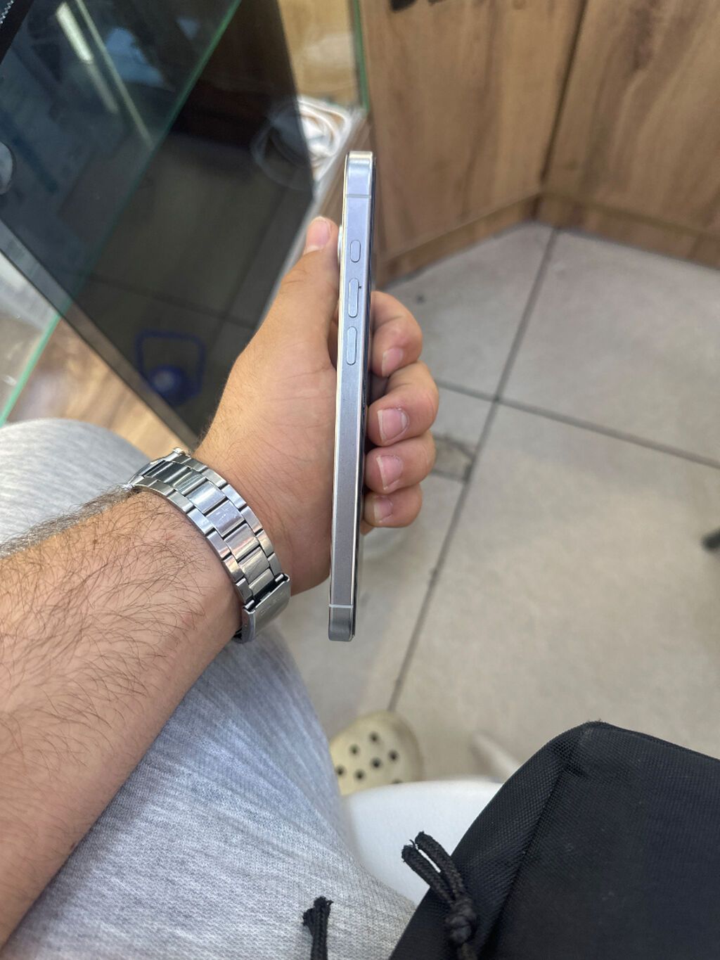IPhone 15 Pro Max, Б/у, 256 ГБ, White Titanium, Защитное стекло, Чехол, В рассрочку, 100 %: фото 3