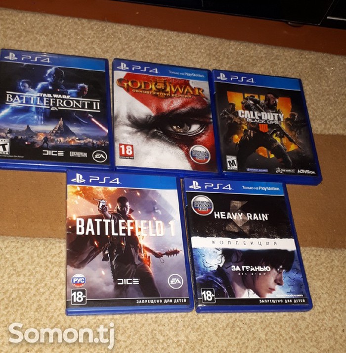 PS4 (Sony Playstation 4): Комплект игр для PS4 5 дисков в новом состояний все на lalafo.tj Комплект игр для PS4 5 дисков в новом состояний все в Душанбе