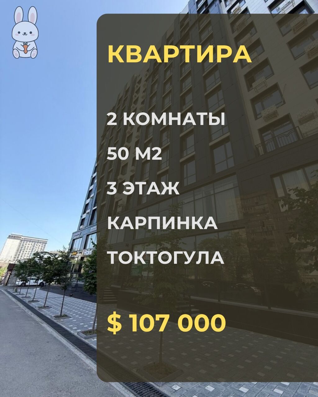 2 комнаты, 50 м², Элитка, 3 этаж: фото 1