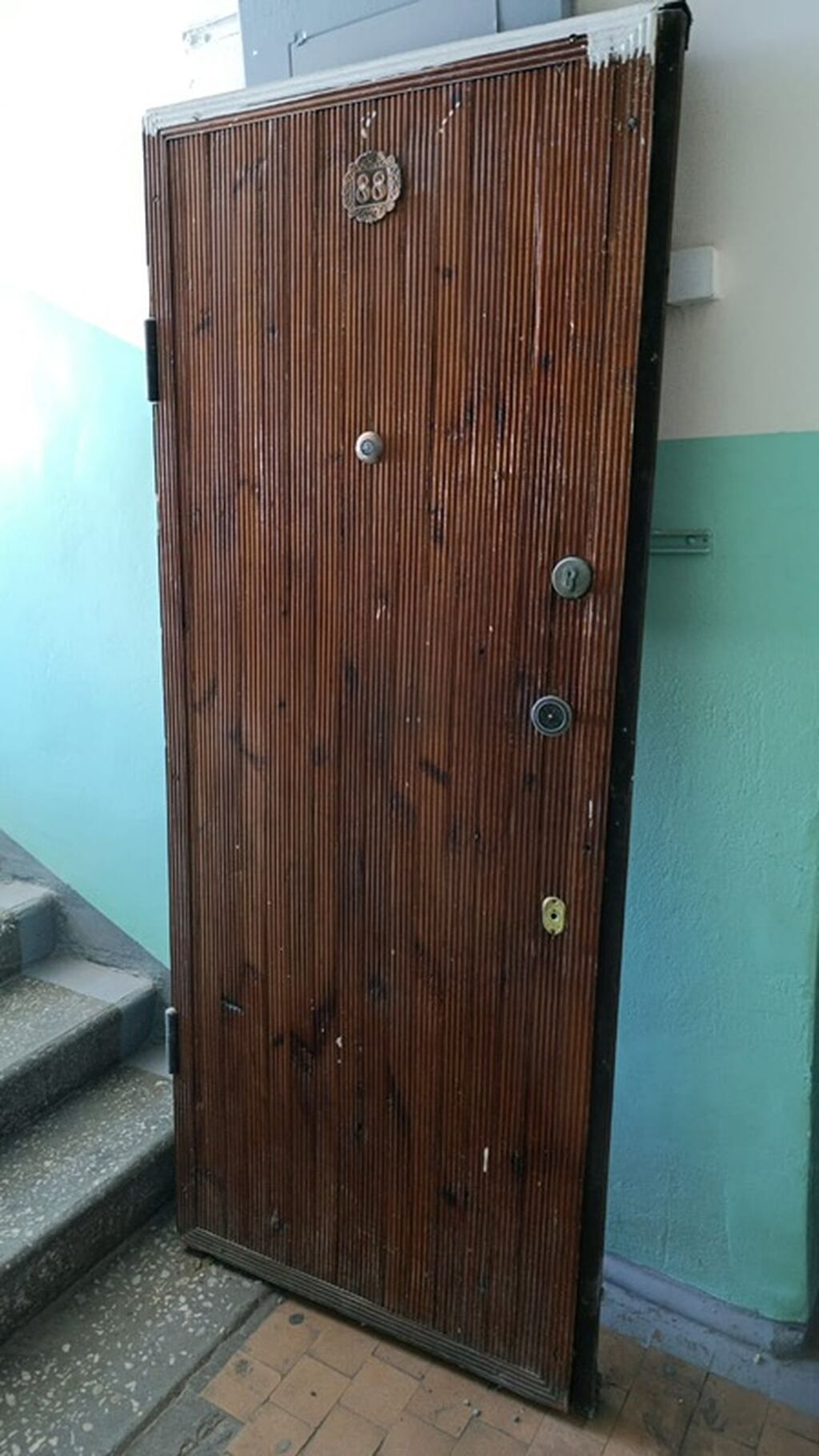 Двери для домов и квартир, Металлическая, Одностворчатая, Правосторонняя, цвет - Коричневый: фото 1
