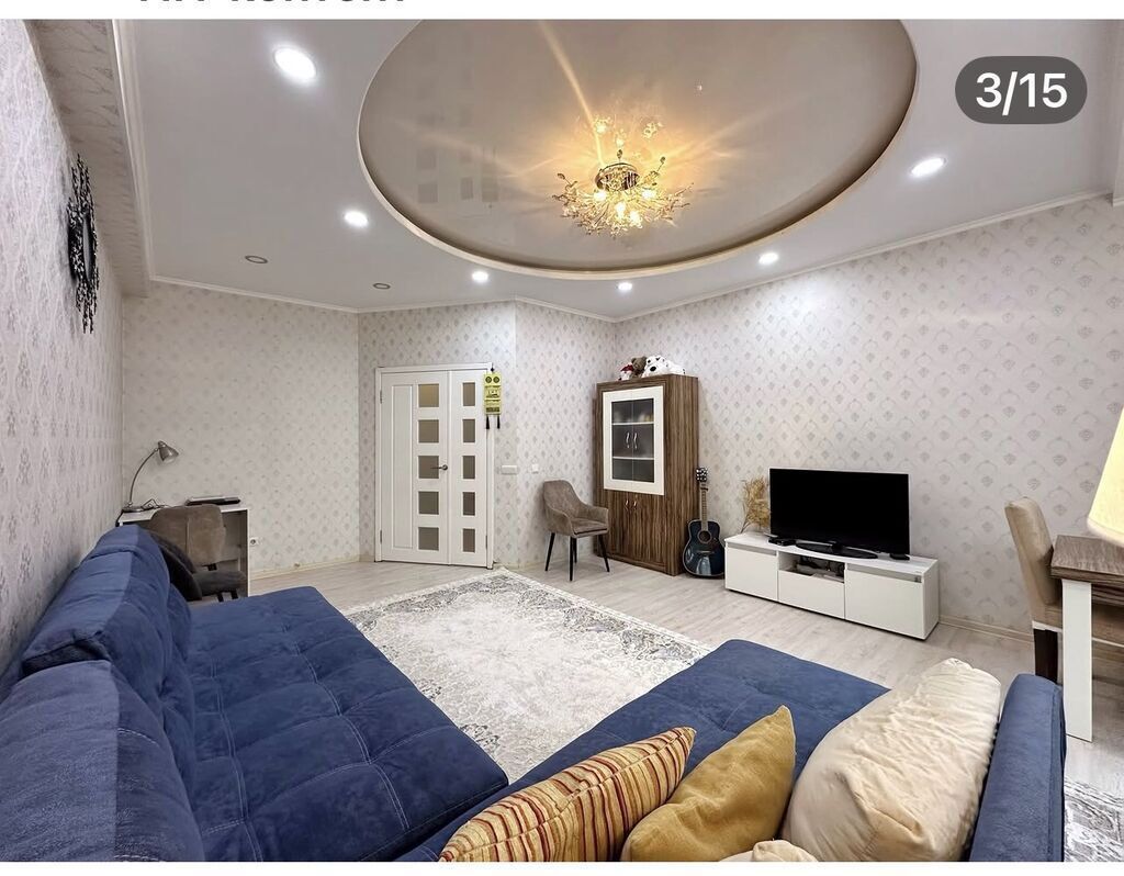 3 комнаты, 100 м², Ала-Арча ТРЦ Элитка, 8 этаж, Евроремонт: фото 2