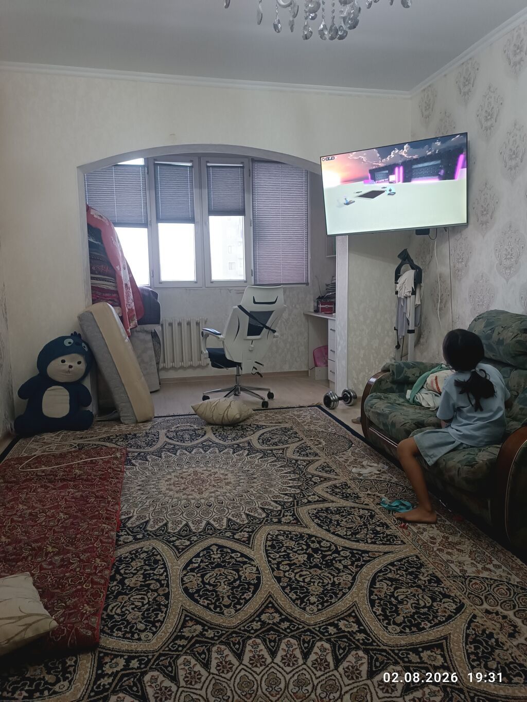 2 комнаты, 70 м², Джал мкр (в т.ч. Верхний, Нижний, Средний) 106 серия, 5 этаж, Косметический ремонт: фото 8