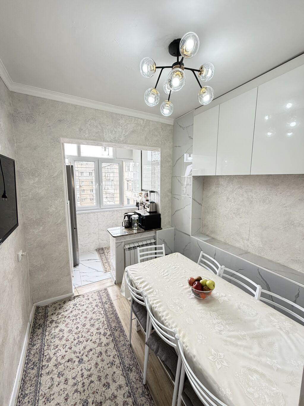 3 комнаты, 84 м², Асанбай мкр 106 серия, 8 этаж, Евроремонт: фото 8