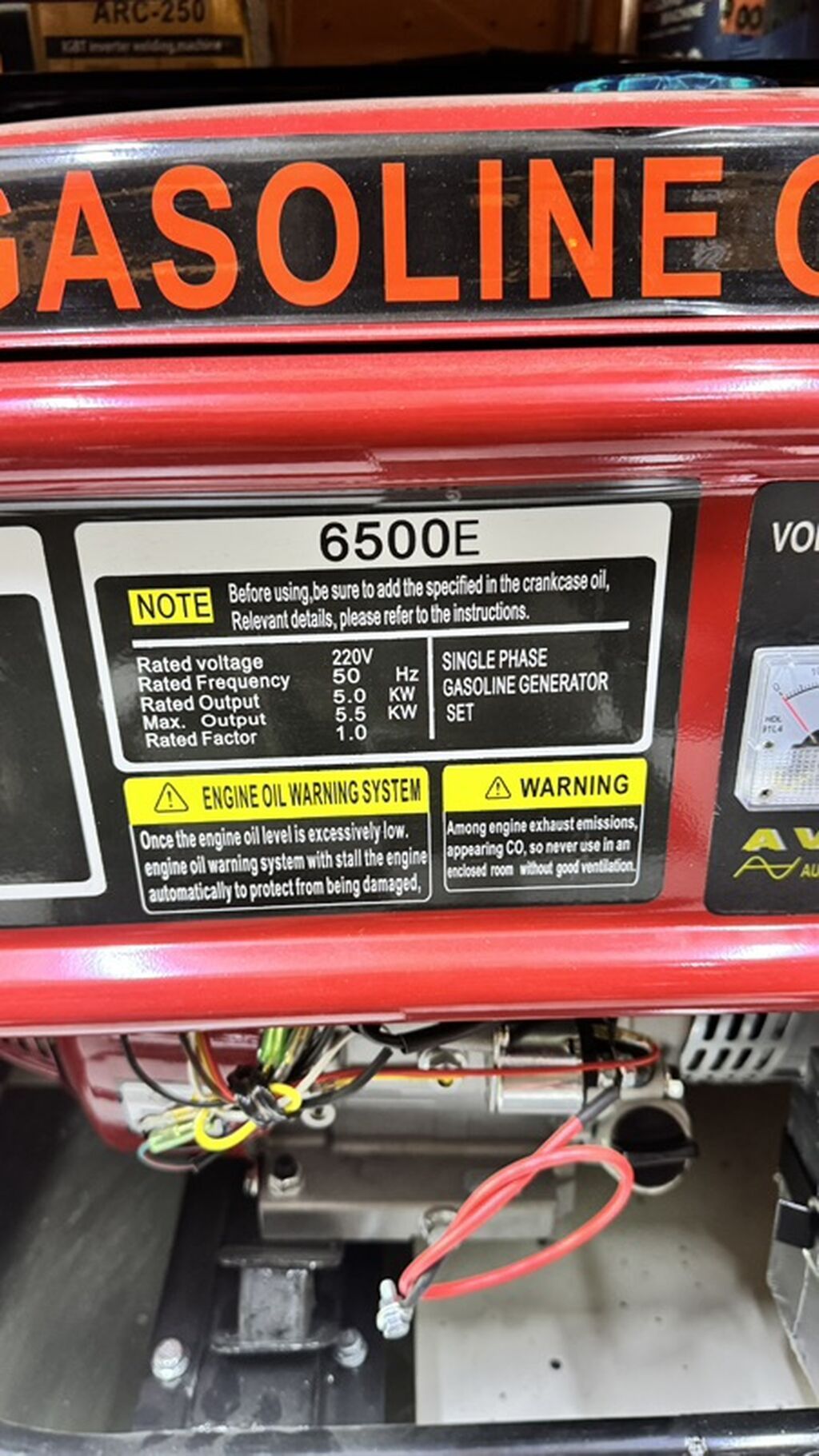 Бензиновый генератор 6500E - Однофазный генератор переменного тока -: фото 4