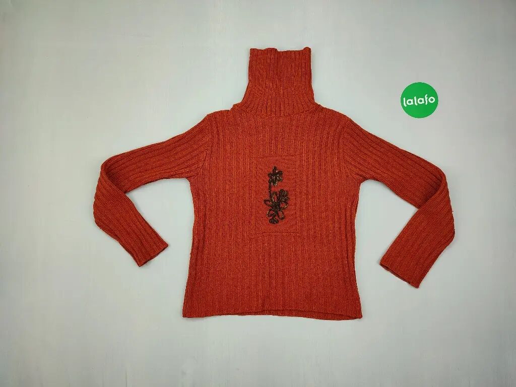 Bluzki: Sweter, S (EU 36), wzór - Jednolity kolor, kolor - Czerwony — 1