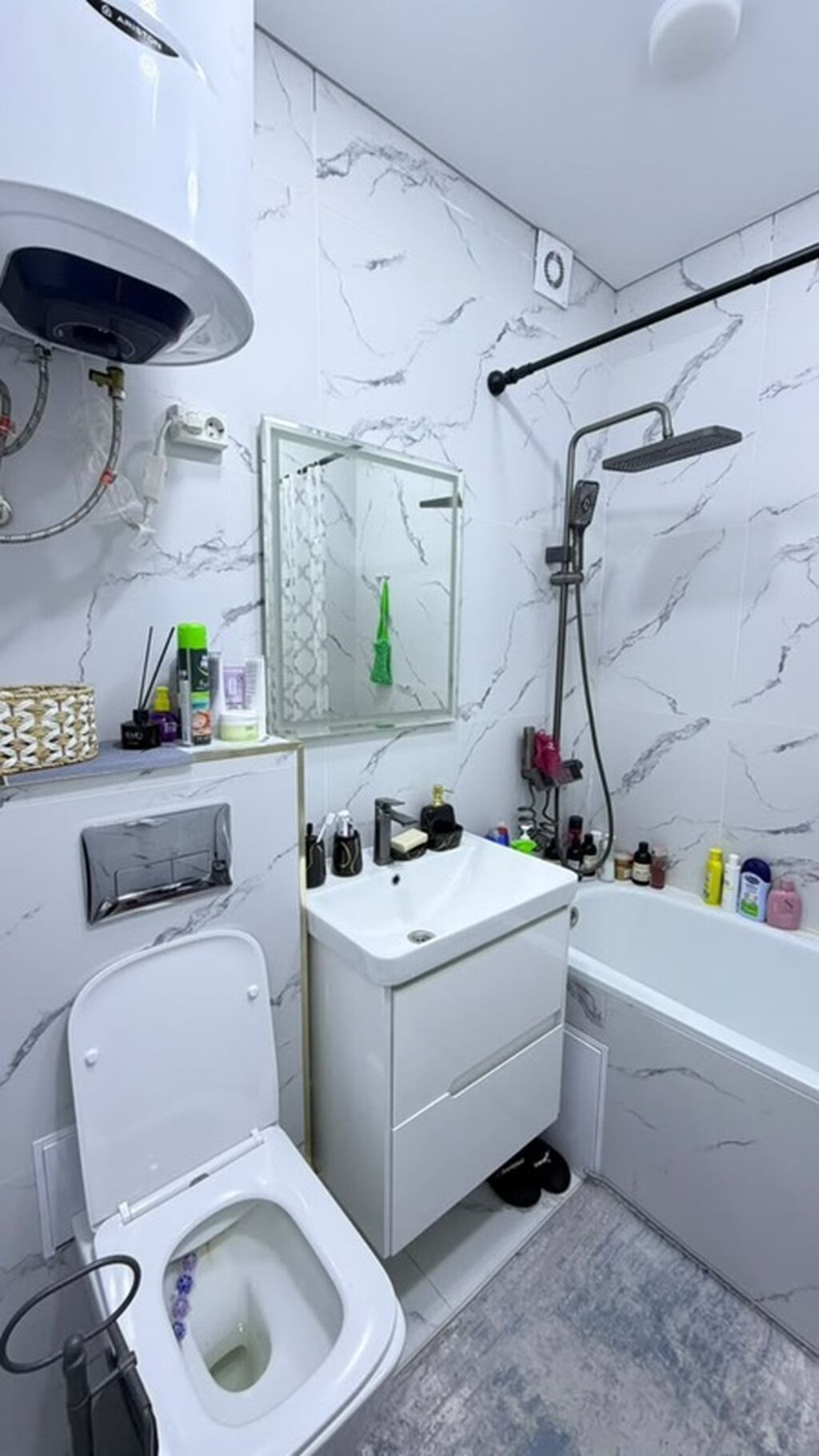 2 комнаты, 60 м², Пишпек 108 серия, 9 этаж, Дизайнерский ремонт: фото 6