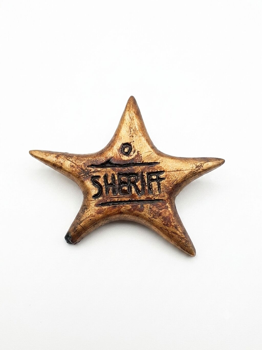 Набор в стиле Дикого Запада: значок «Sheriff» и чехол для зажигалки: фото 2