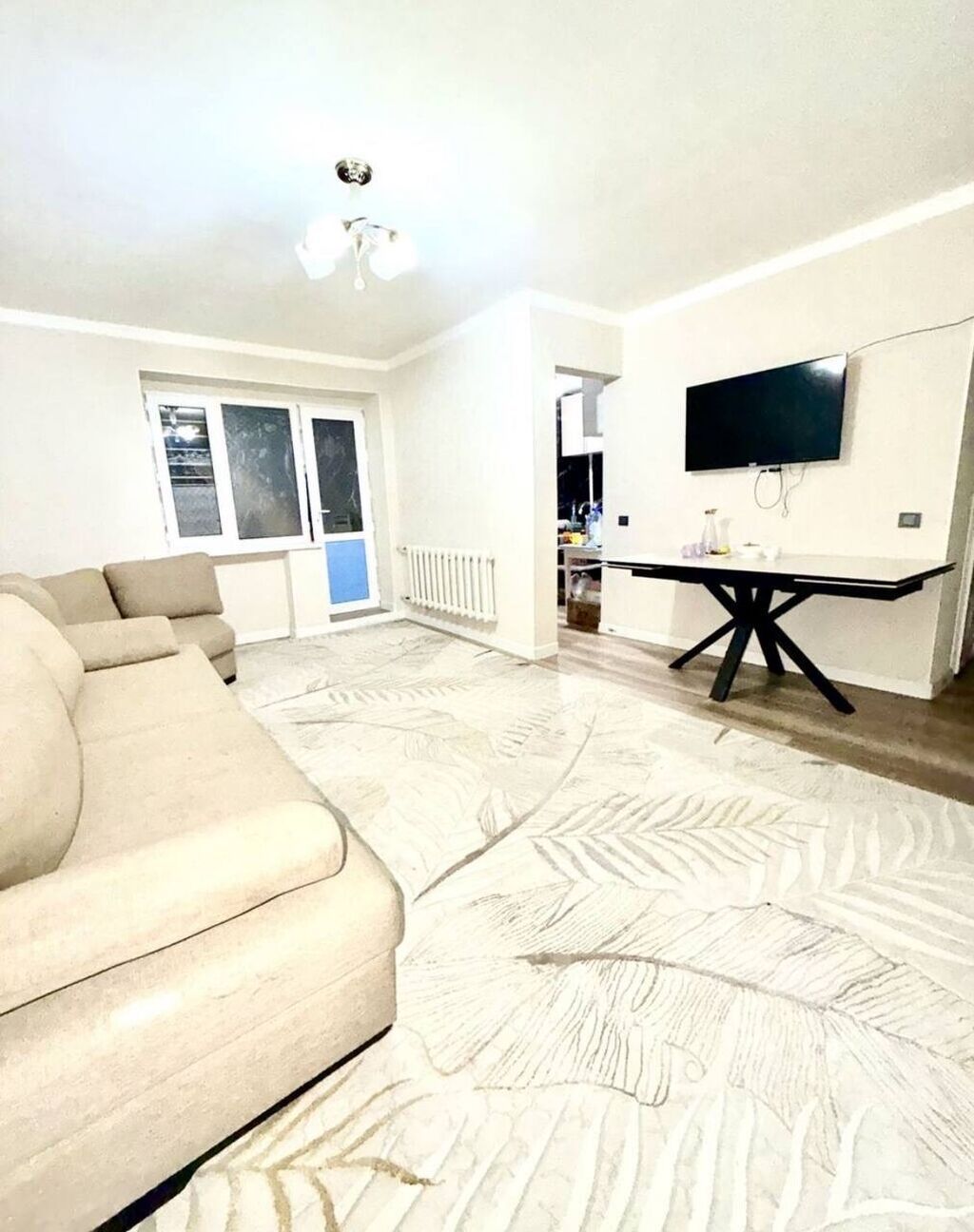 2 комнаты, 47 м², Ошский рынок / базар 105 серия, 4 этаж, Евроремонт: фото 3