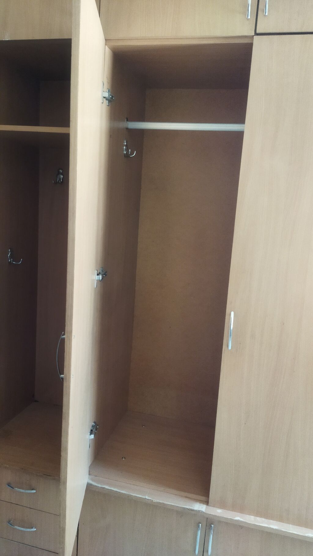 Прихожая/шкаф-купе модульный из ЛДСП в цвете светлого дуба. Район: фото 4