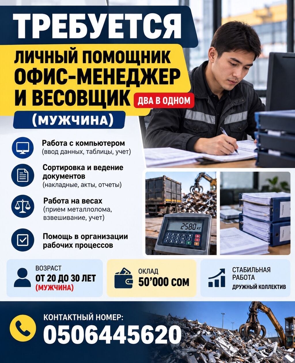 Личный помощник — офис-менеджер и весовщик