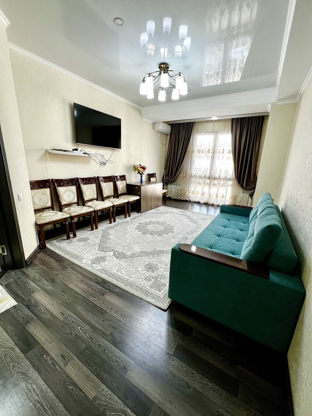 3 комнаты, 102 м², Аламедин-1 мкр Элитка, 3 этаж, Евроремонт: фото 5