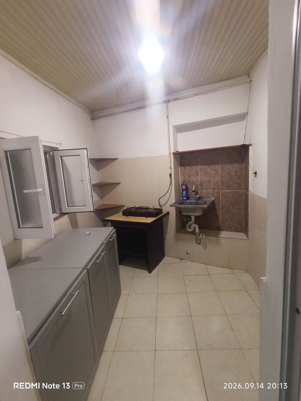 2 otaqlı həyət evi (studia tipli) - Plan: bir yataq otağı, ayrıca