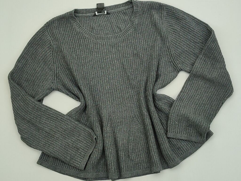 Swetry: Sweter M (EU 38), stan - Idealny, wzór - Jednolity kolor, kolor - Szary — 1