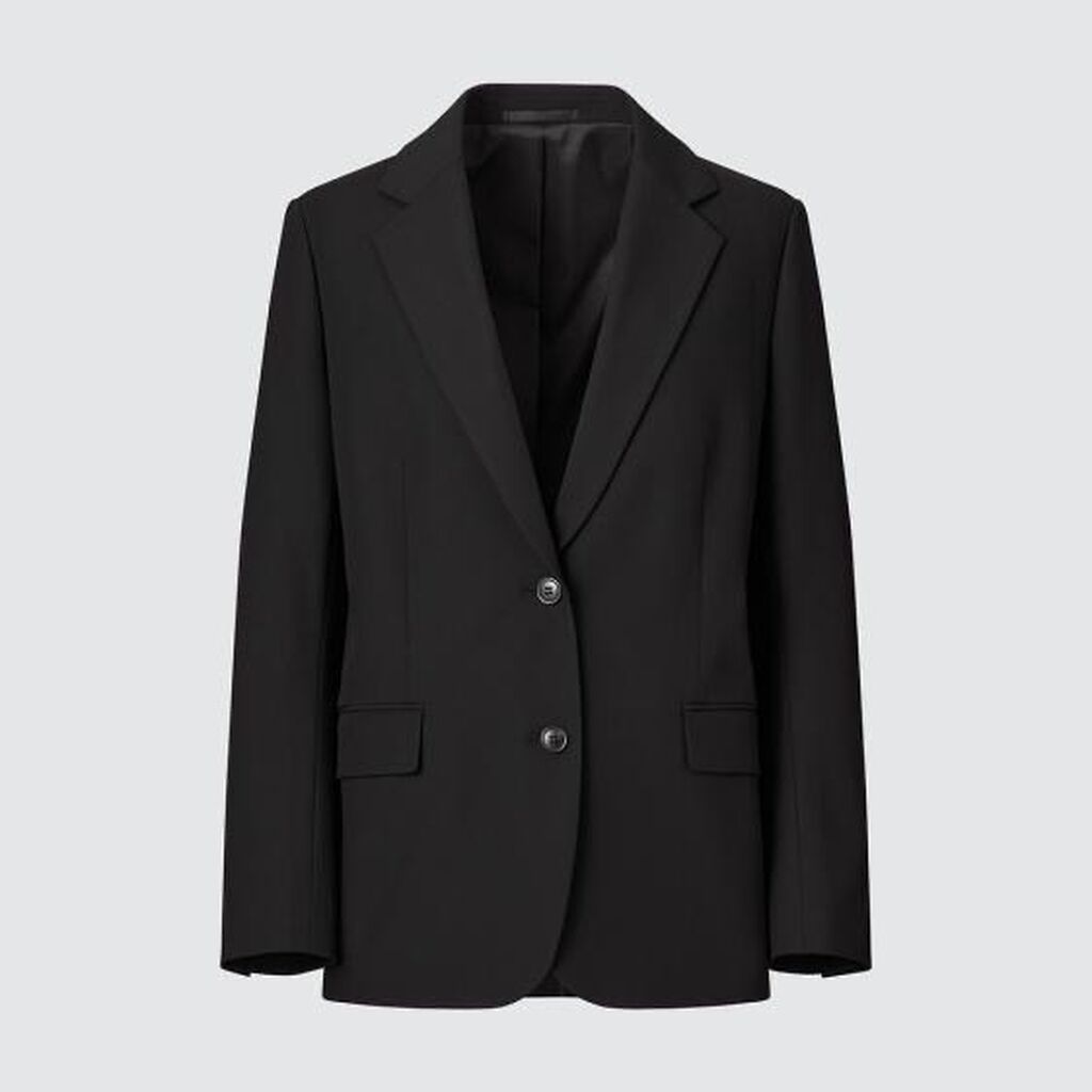 Брючный костюм (двойка) Uniqlo, новое! Размер М, цвет черный, пиджак: фото 2