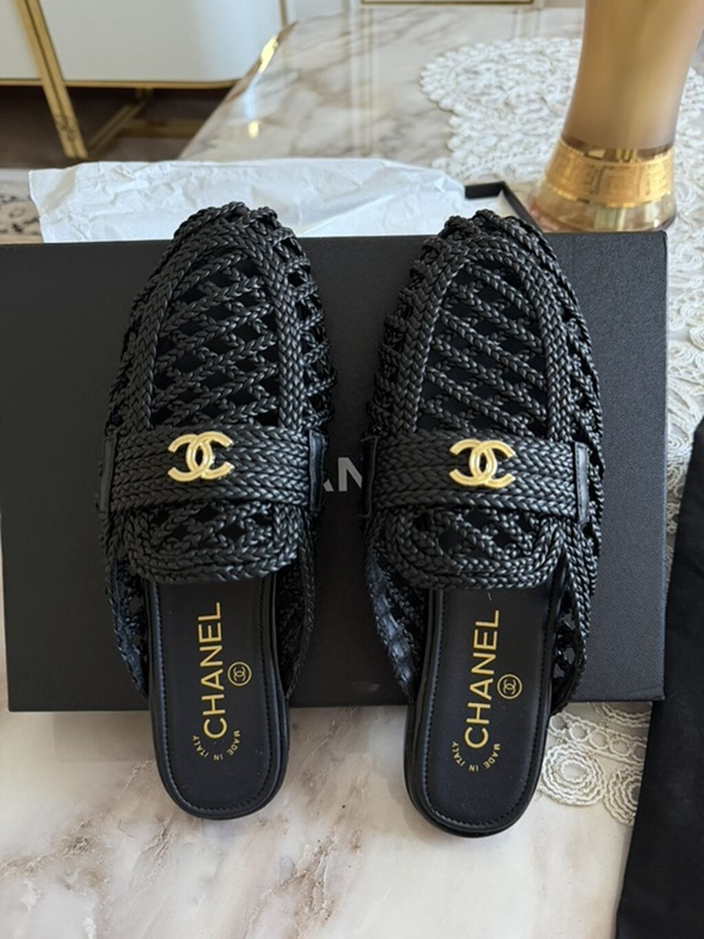 Новые плетёные мюли Chanel, не надевали: фото 4