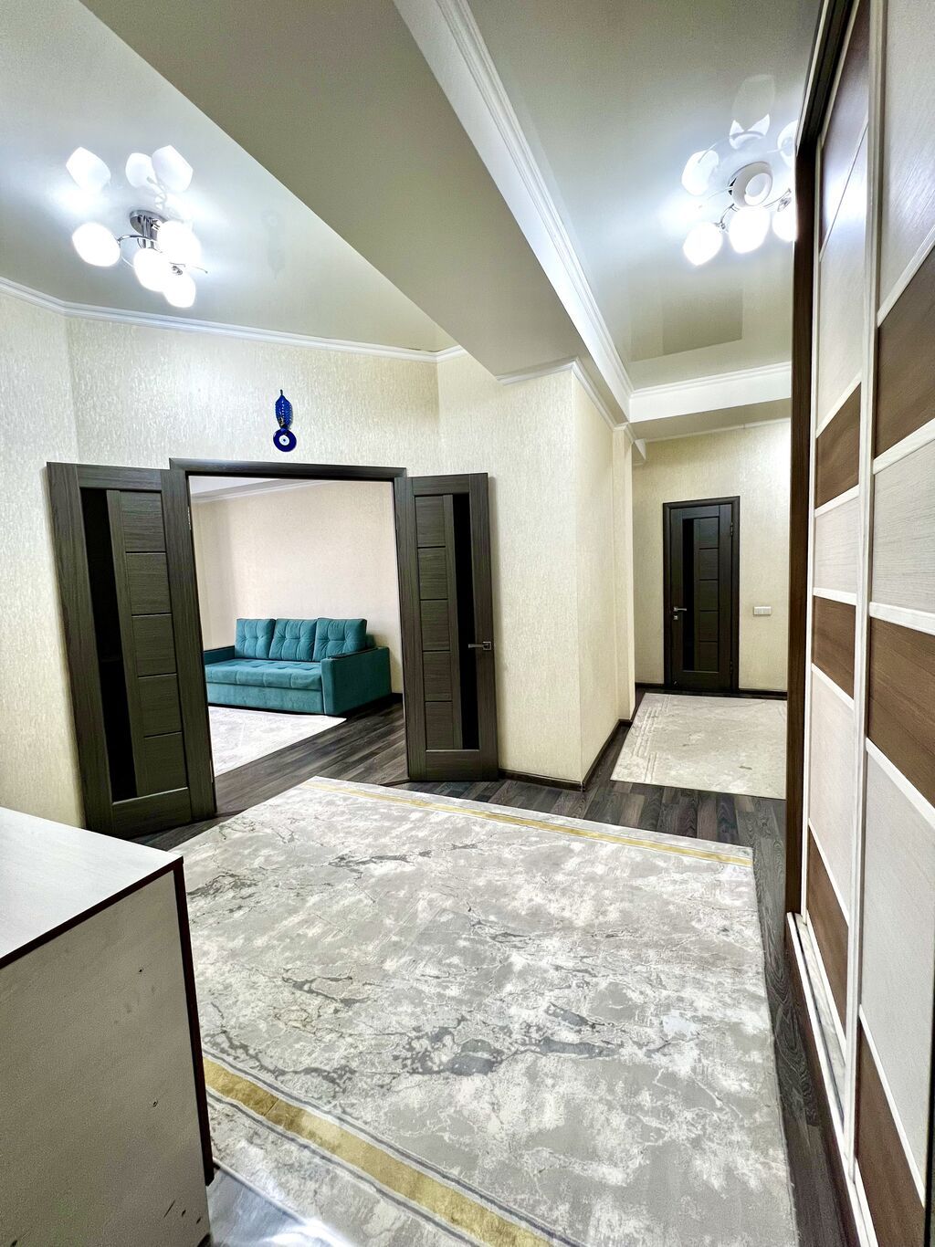 3 комнаты, 102 м², Аламедин-1 мкр Элитка, 3 этаж, Евроремонт: фото 2
