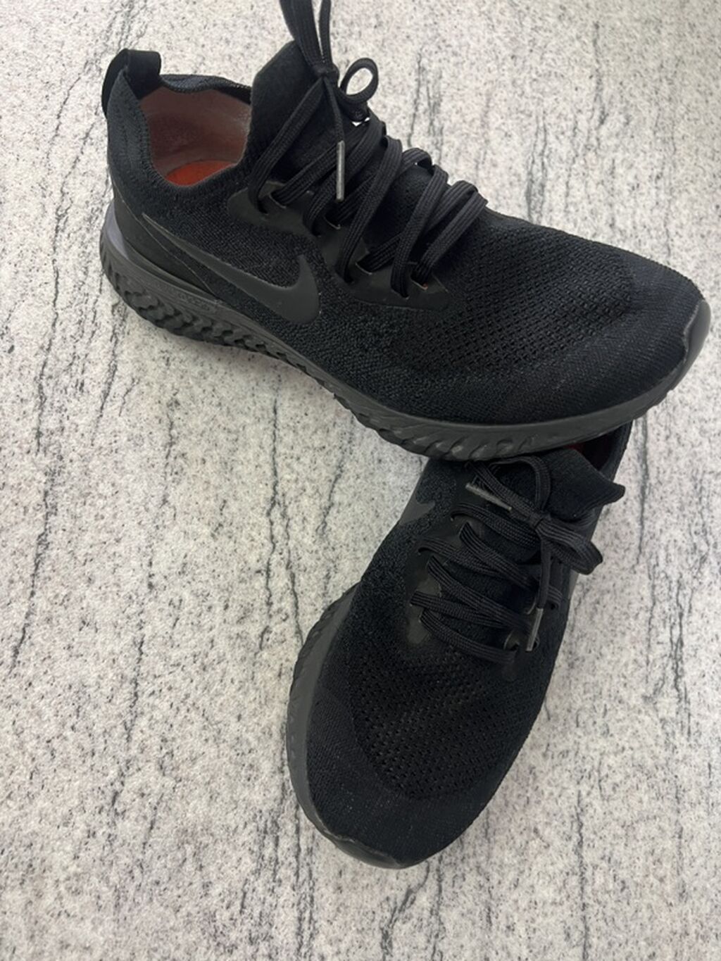 Кроссовки Nike Epic React Flyknit, черные - Модель: Nike Epic React: фото 2