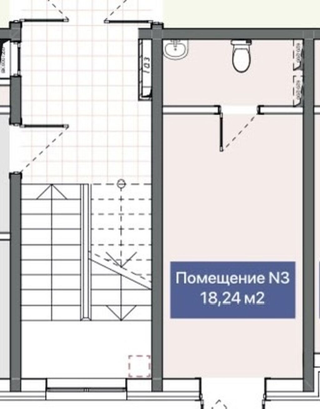 Помещение #1— 16,85 м² Помещение #2 — 18,24 м2 - Планировочный блок: фото 1
