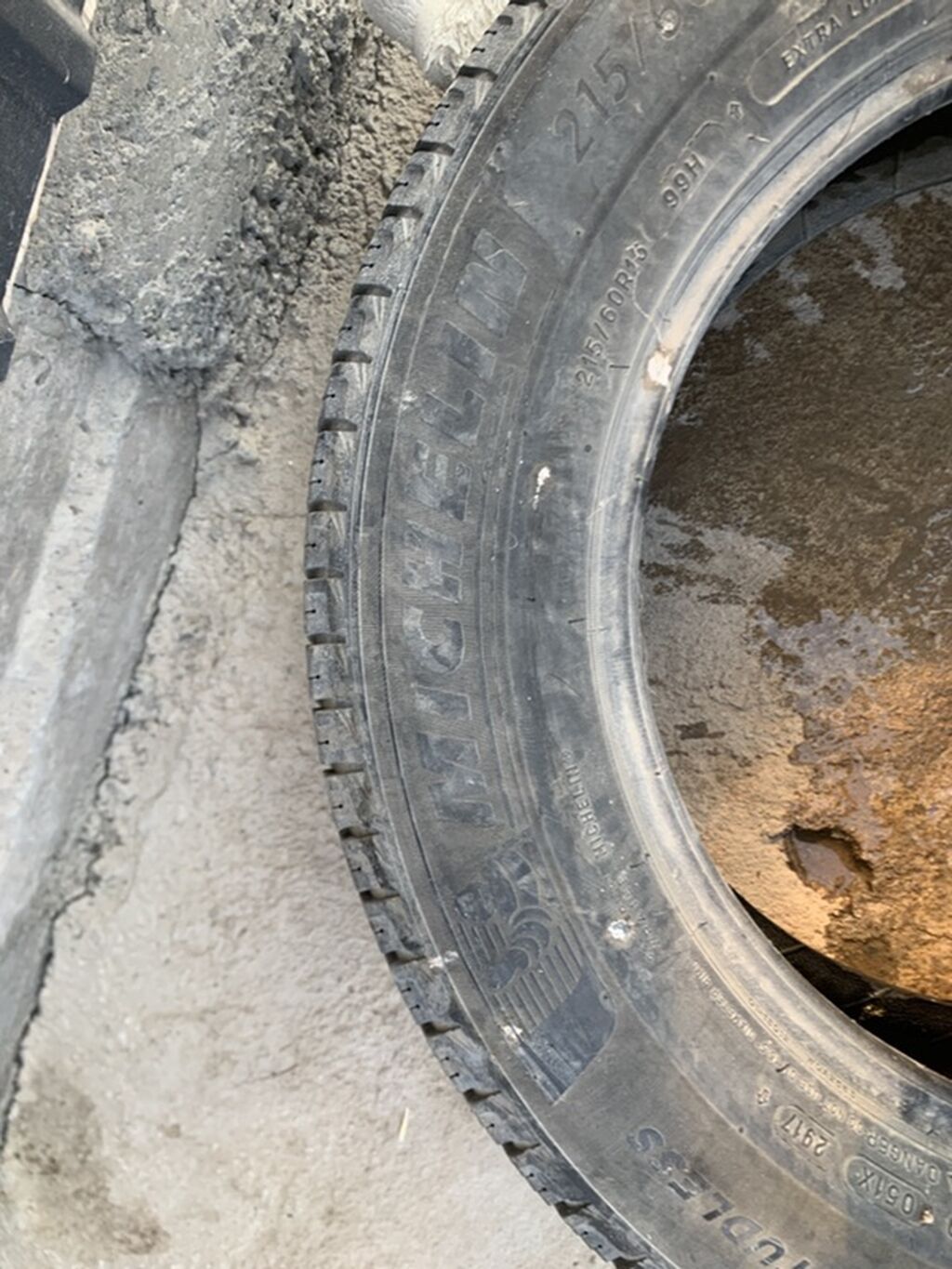 Шины 215 / 60 / R 16, Зима, Б/у, Комплект, Легковые, Michelin: фото 2