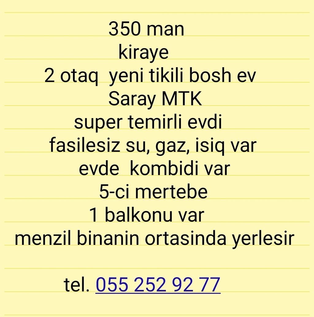 2 otaqlı, 64 kv. m