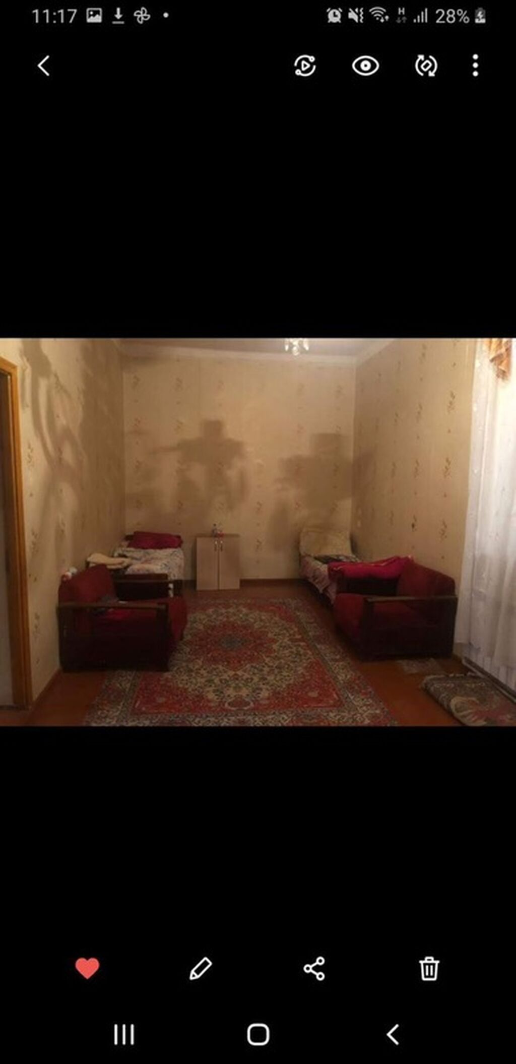 Tam mebellı 4otaqlı mənzil (fotolarda göstərilən). Plan və sahələr: -