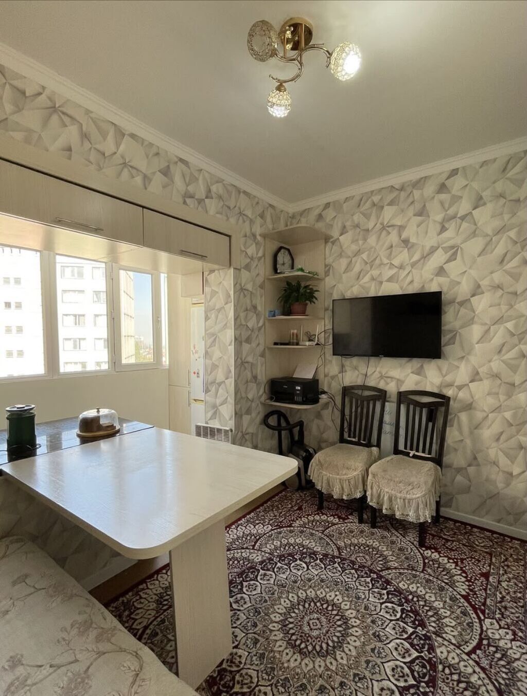 1 комната, 41 м², Кок-Жар мкр 106 серия улучшенная, 6 этаж, Свежий ремонт: фото 4