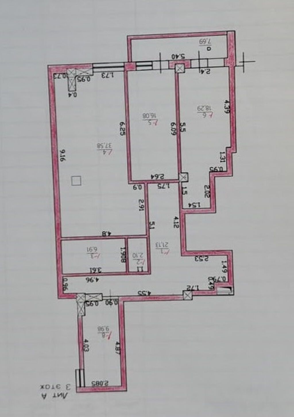 3 комнаты, 120 м², Элитка, 3 этаж, ПСО (под самоотделку): фото 4