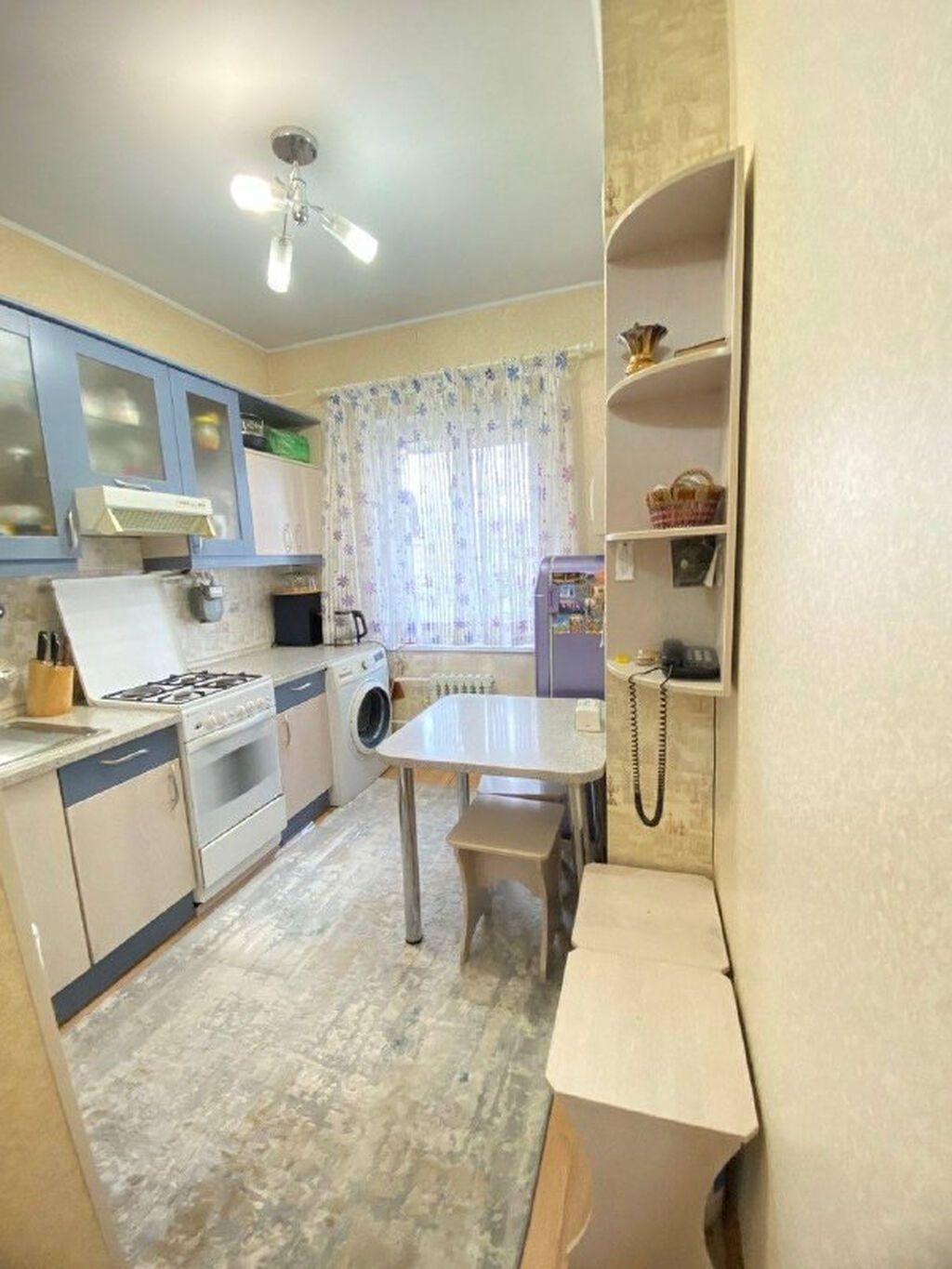 3 комнаты, 66 м², Дордой Плаза ТРЦ 105 серия, 5 этаж, Евроремонт: фото 6