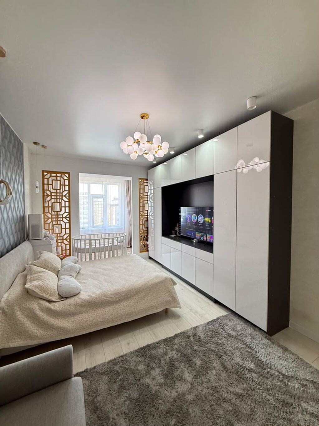 2 комнаты, 80 м², Кок-Жар ж/м Элитка, 7 этаж, Евроремонт: фото 2