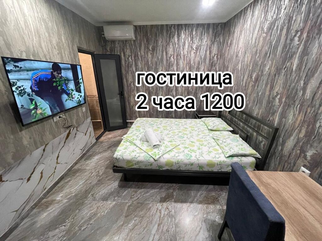 1 комната, Кызыл Аскер, Душевая кабина, Постельное белье, Кондиционер, фото 1
