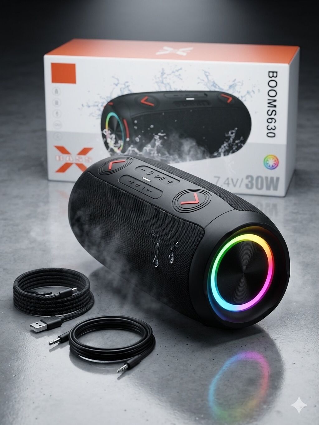 Мощная Bluetooth-колонка BOOMS630 с RGB-подсветкой Стильная и: фото 3