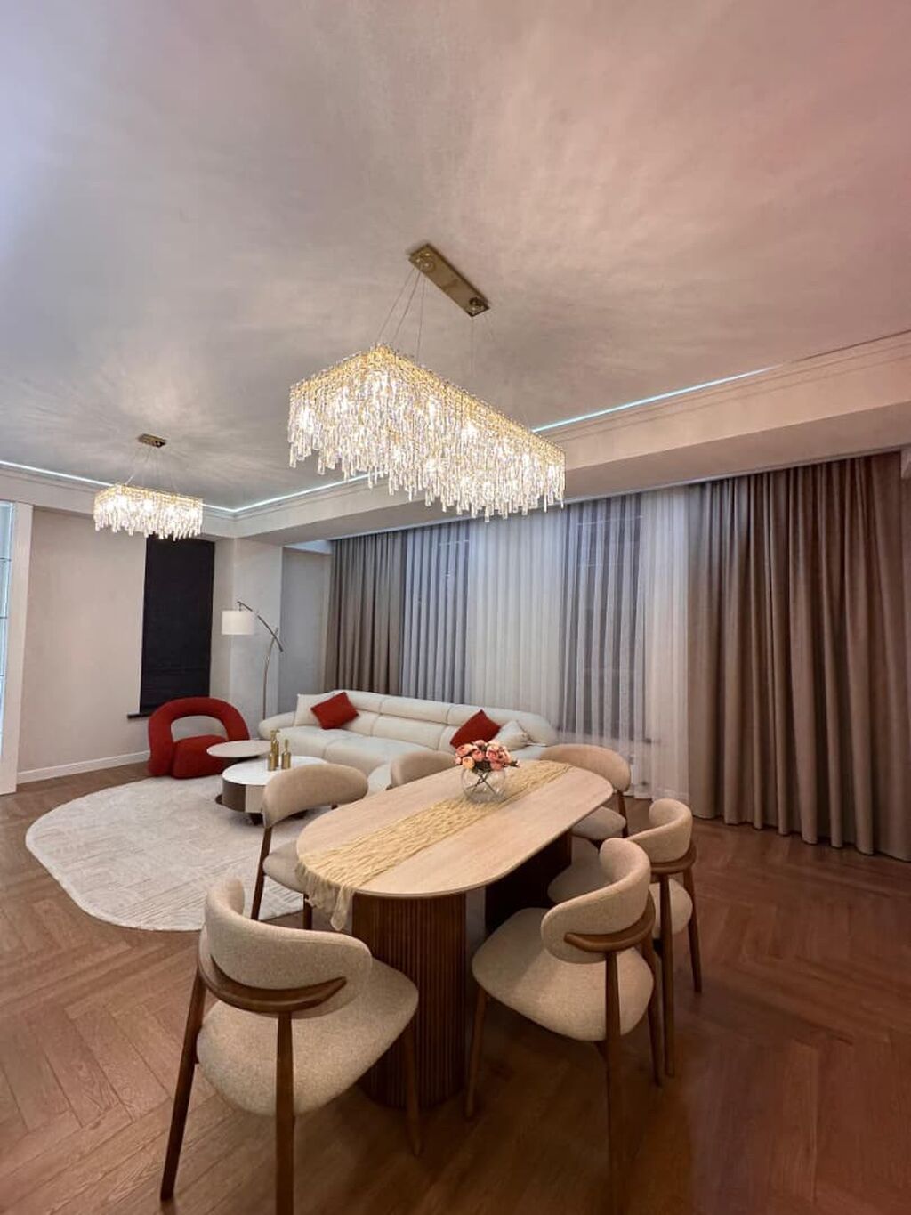 3 комнаты, 104 м², Асанбай мкр Элитка, 9 этаж, Дизайнерский ремонт: фото 2