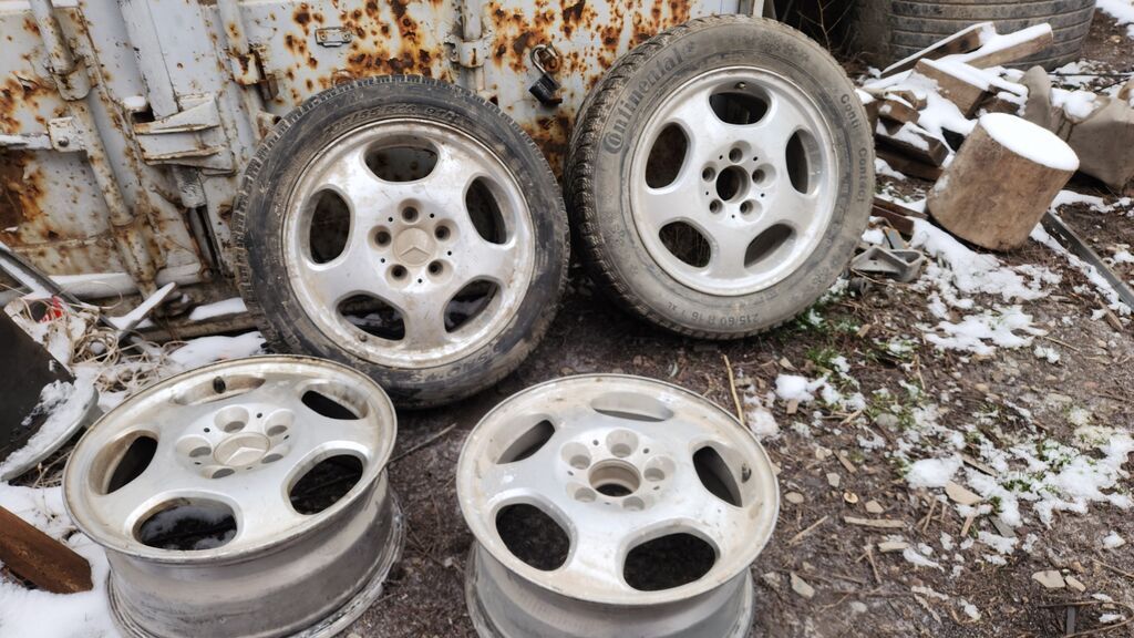 Колеса в сборе 215 / 60 / R 16, Всесезонная, Б/у, Комплект, Легковые, Литые, отверстий - 5: фото 2