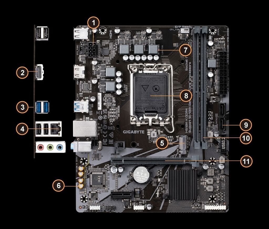 Материнская плата h610m k ddr4