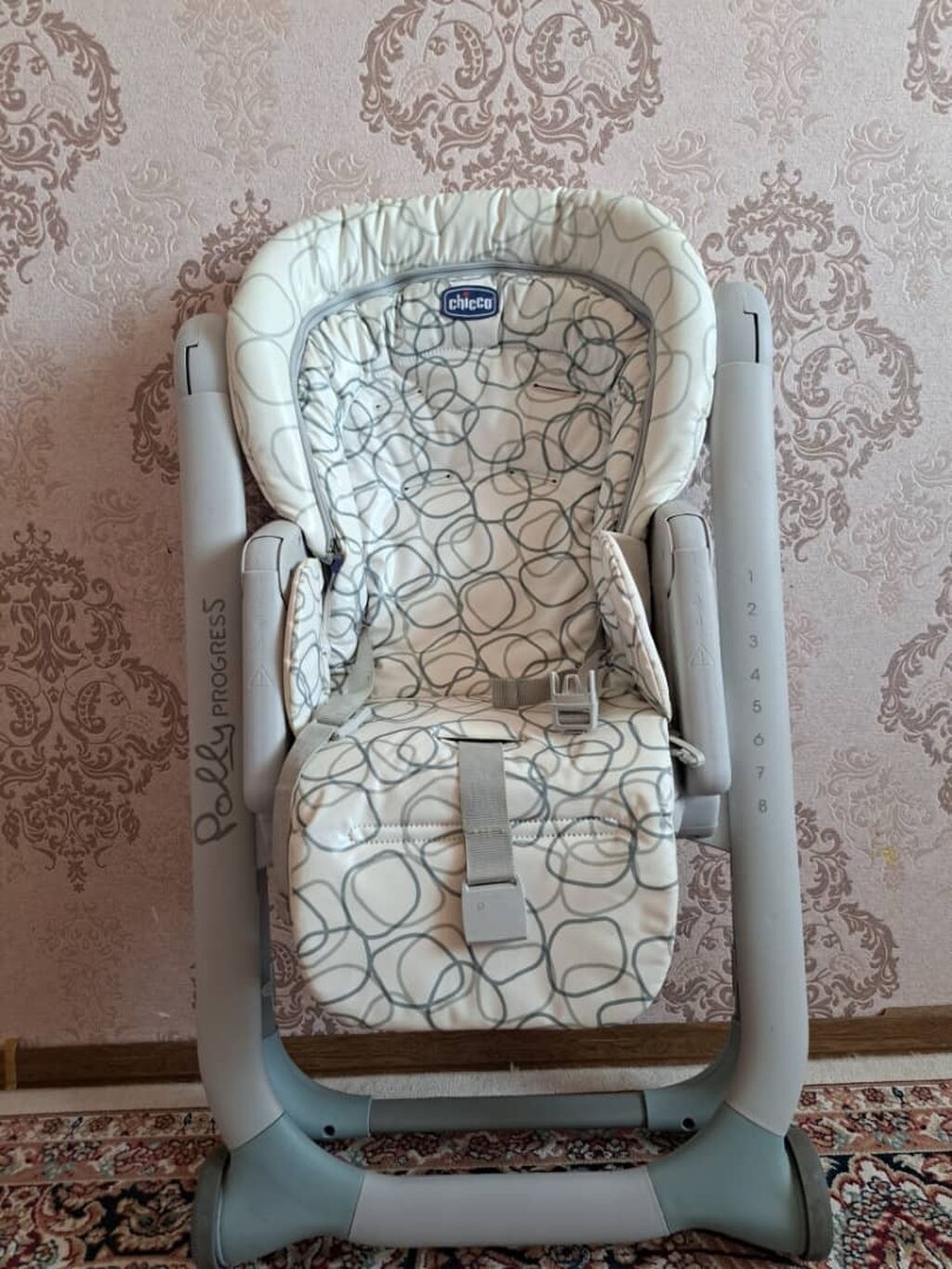 Стульчик для кормления, Б/у, Chicco, Трансформер, цвет - Белый, Самовывоз, Платная доставка: фото 3